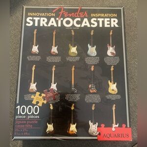 Fender Stratocaster Jigsaw Puzzle by Aquarius - Black and Red